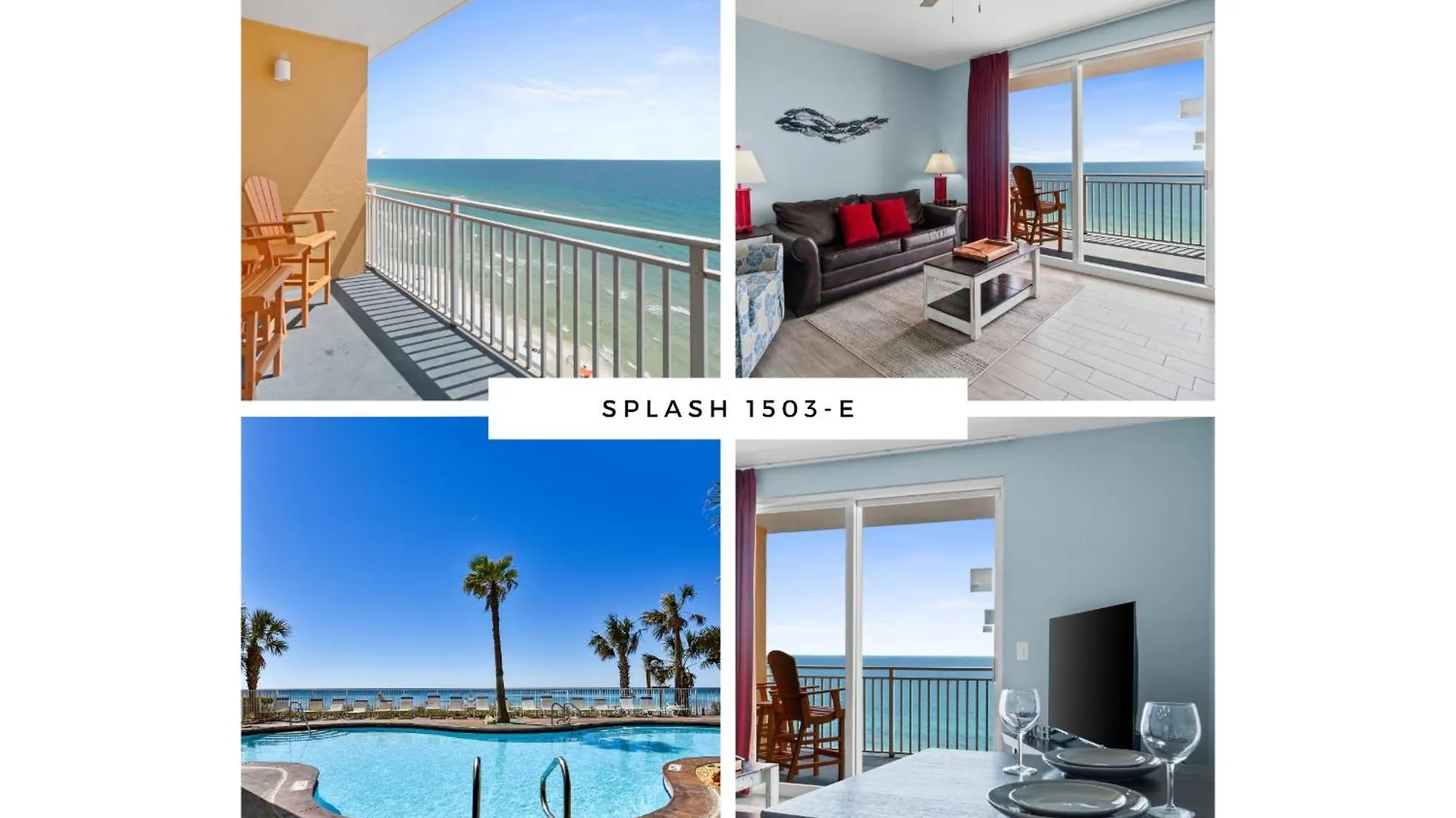 Semesterbostad Splash Beach Resort #1503-E By Book That Condo Panama City Beach